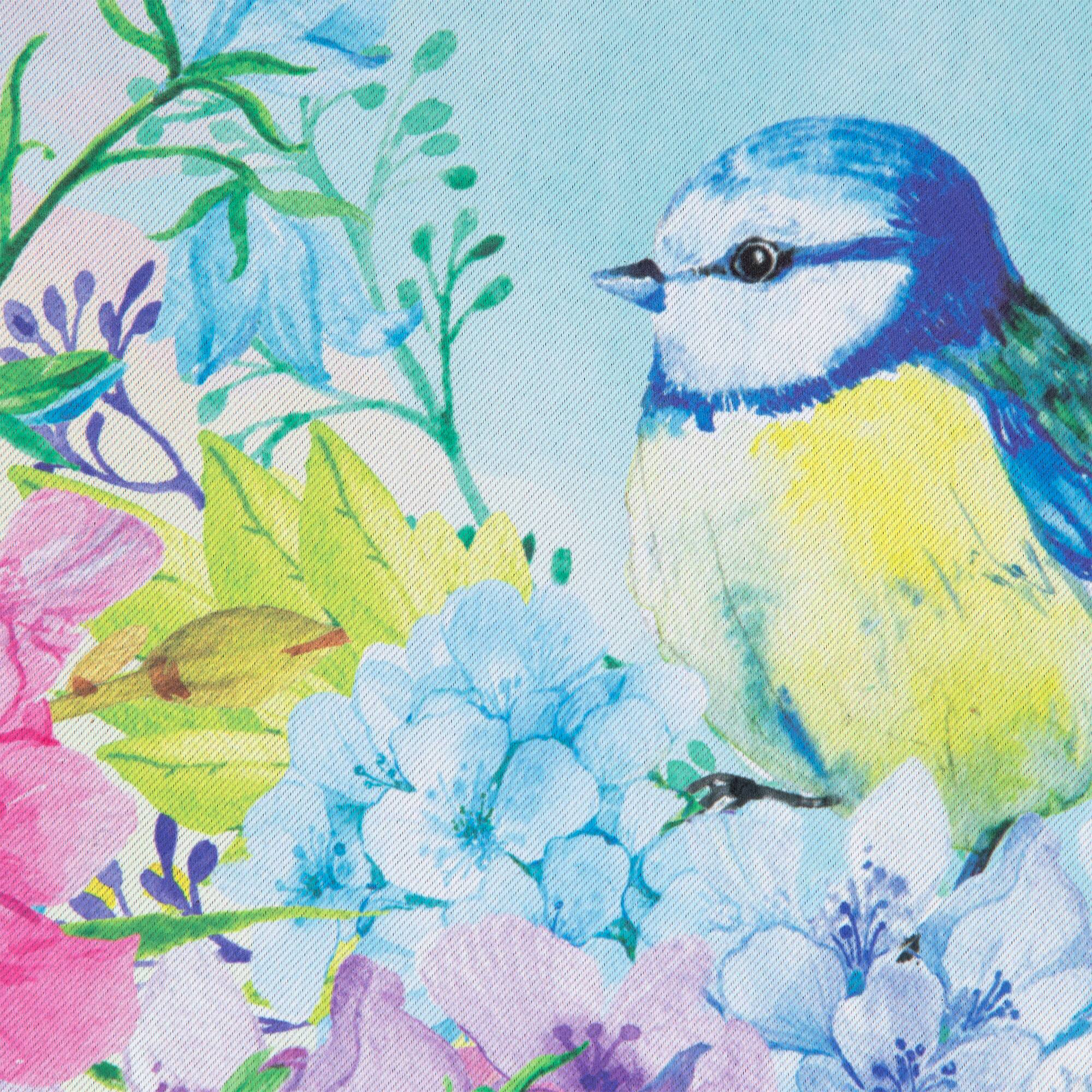 Blue and Purple Welcome Bird Outdoor Garden Flag 12.5" x 18"
